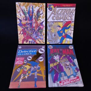 DC Comics Canvas Wall Art Batman Superman Superheros Home Decor Set Of 4 Print